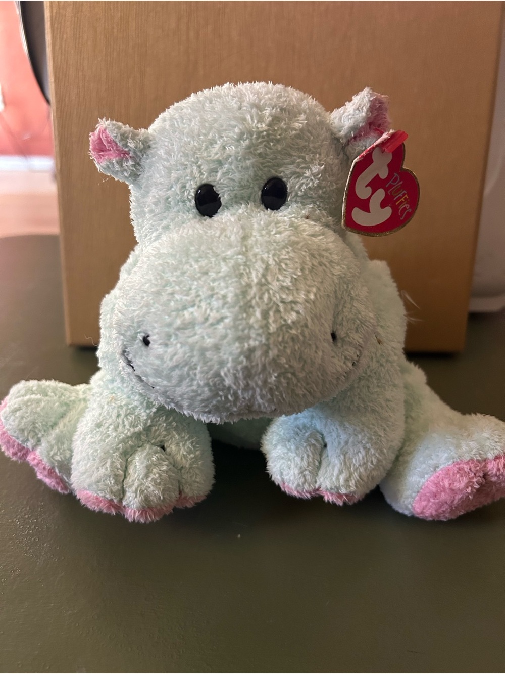 Ty Pluffies Tubby the Hippo Plush Toy Vintage 2002 NOS